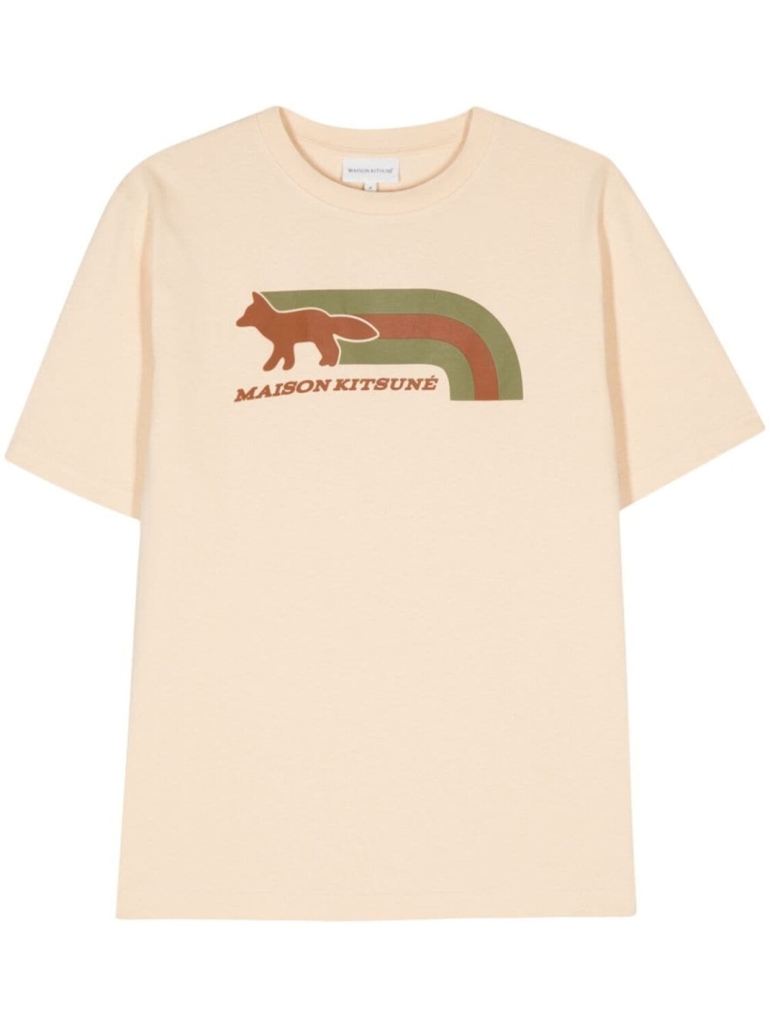 

Maison Kitsuné декорированная футболка, нейтральный цвет