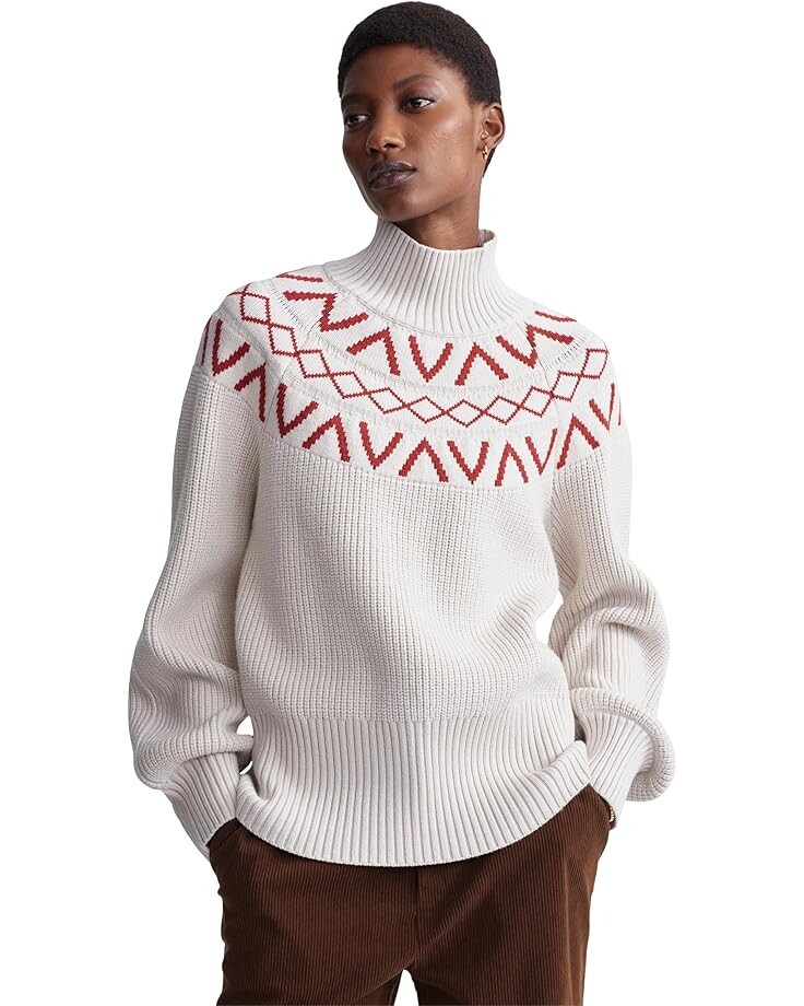 

Свитер Varley Marcie Fairisle Yoke Knit, цвет Silver Birch