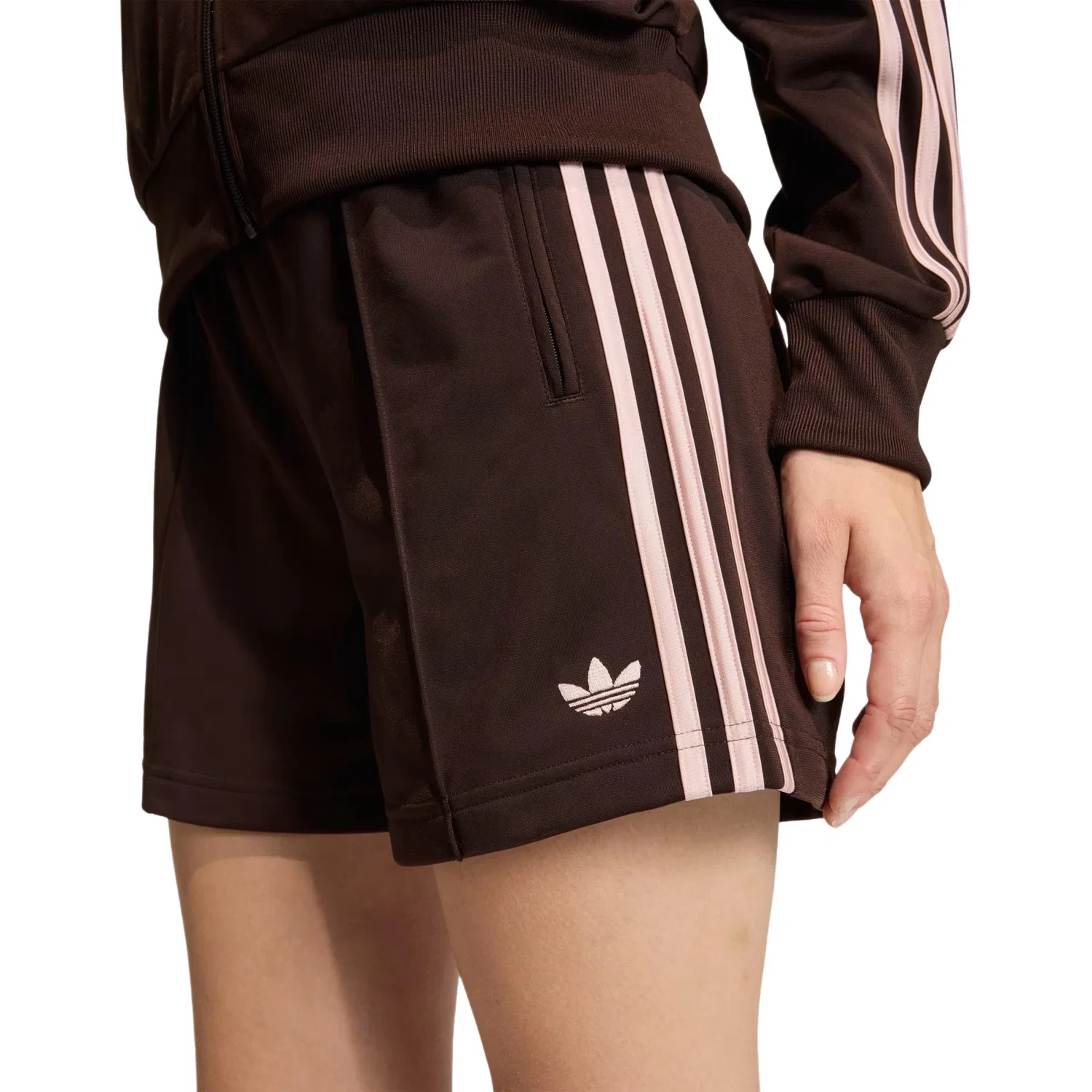 Шорты с вышивкой Firebird Adidas Originals кофейный — фото 3