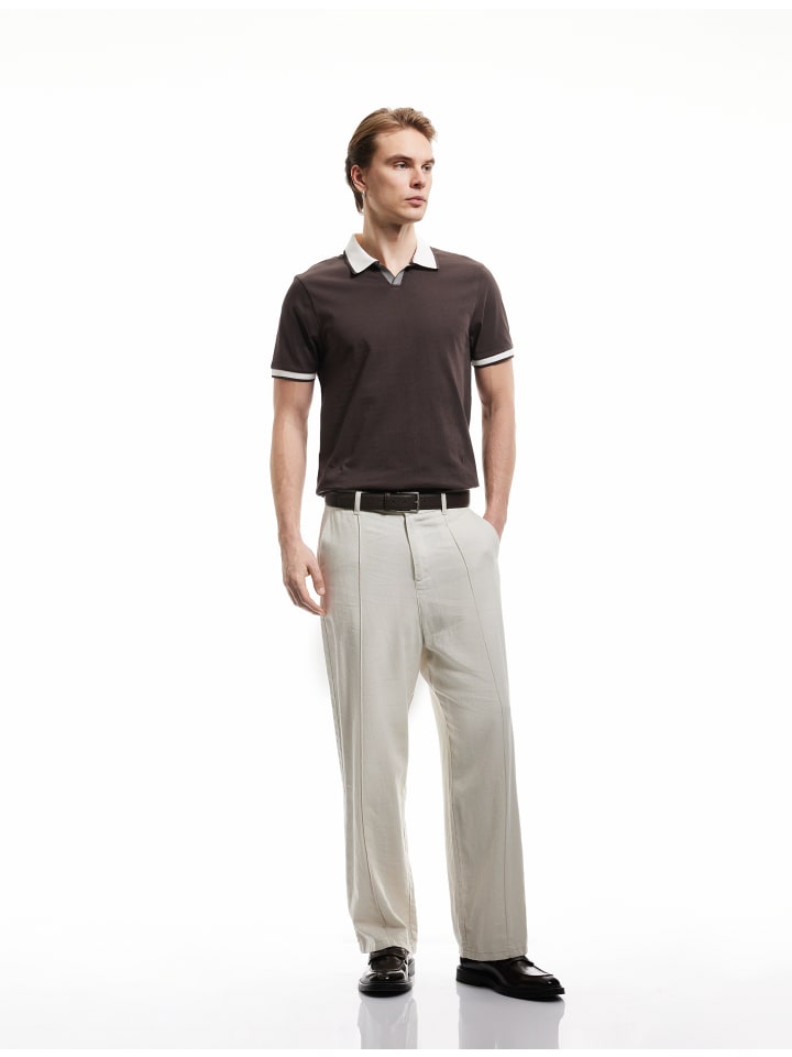 

Рубашка-поло KOTON, коричневый