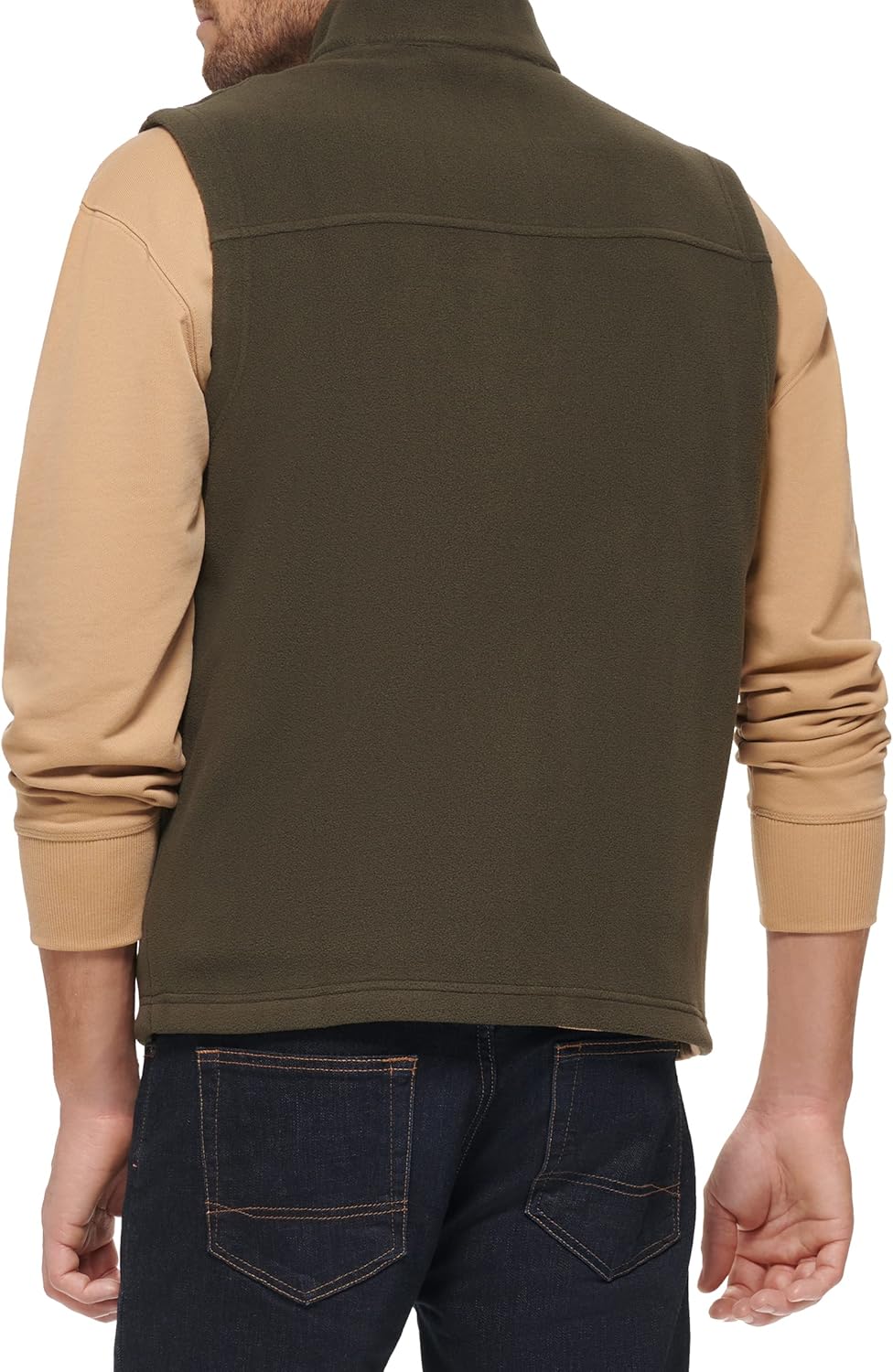Легкий мужской жилет Tommy Hilfiger Polar Fleece, Olive — фото 4