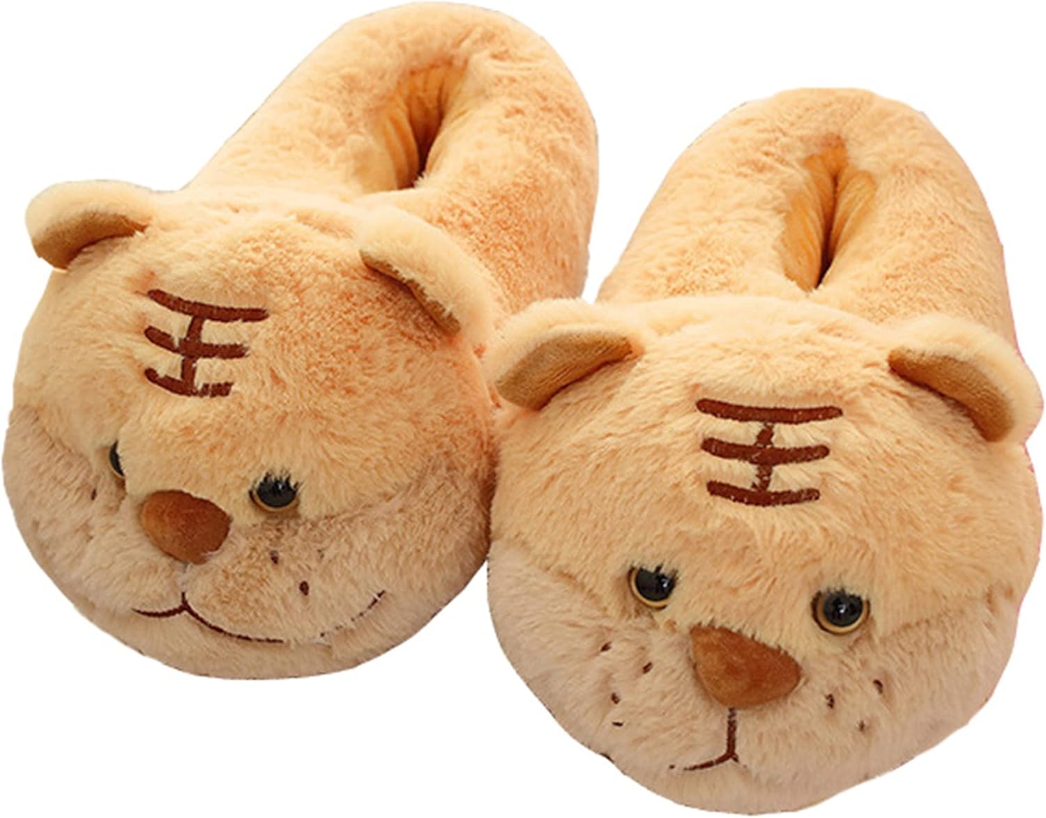 

HengQiu Свинья Животное Теплый зимний дом Женский хомяк-акула Тапочки, коричневый