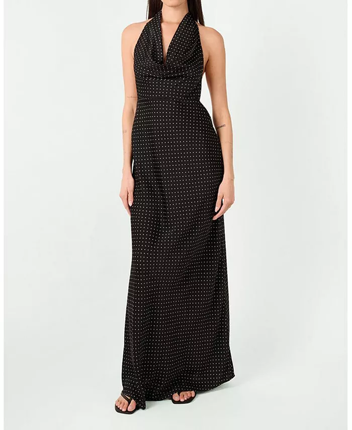 

Женское платье макси с воротником-халтером WeWoreWhat, черный