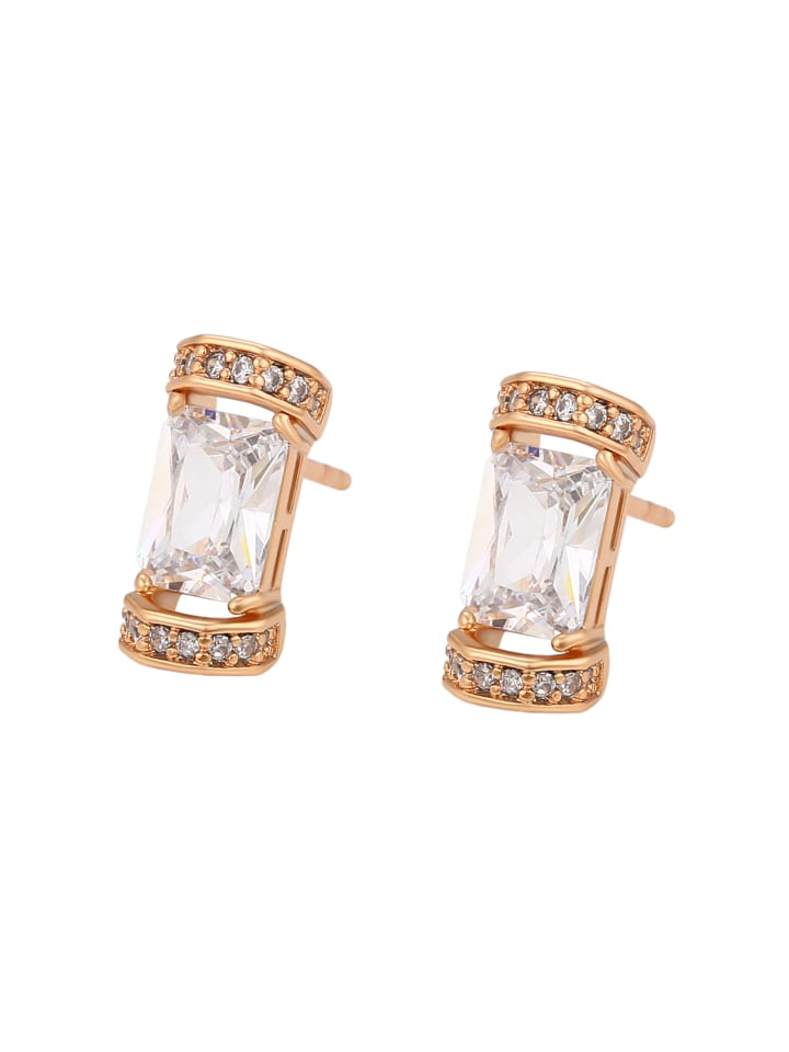 

Faina Женские серьги-гвоздики из розового золота и белого цвета