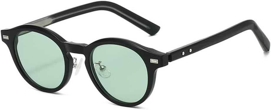 

Солнцезащитные очки UV400 с круглыми линзами и заклепками, конфетного цвета, для женщин и мужчин, для бега и занятий спортом на открытом воздухе UYPTK, Matte Black Green