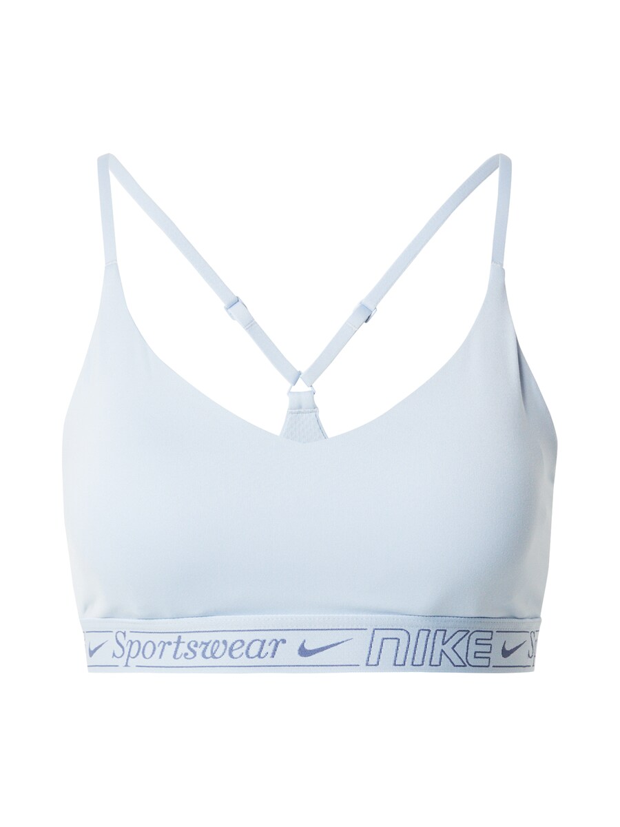 

Спортивный бюстгальтер-бралетт NIKE INDY, цвет Pastel blue/Dark blue