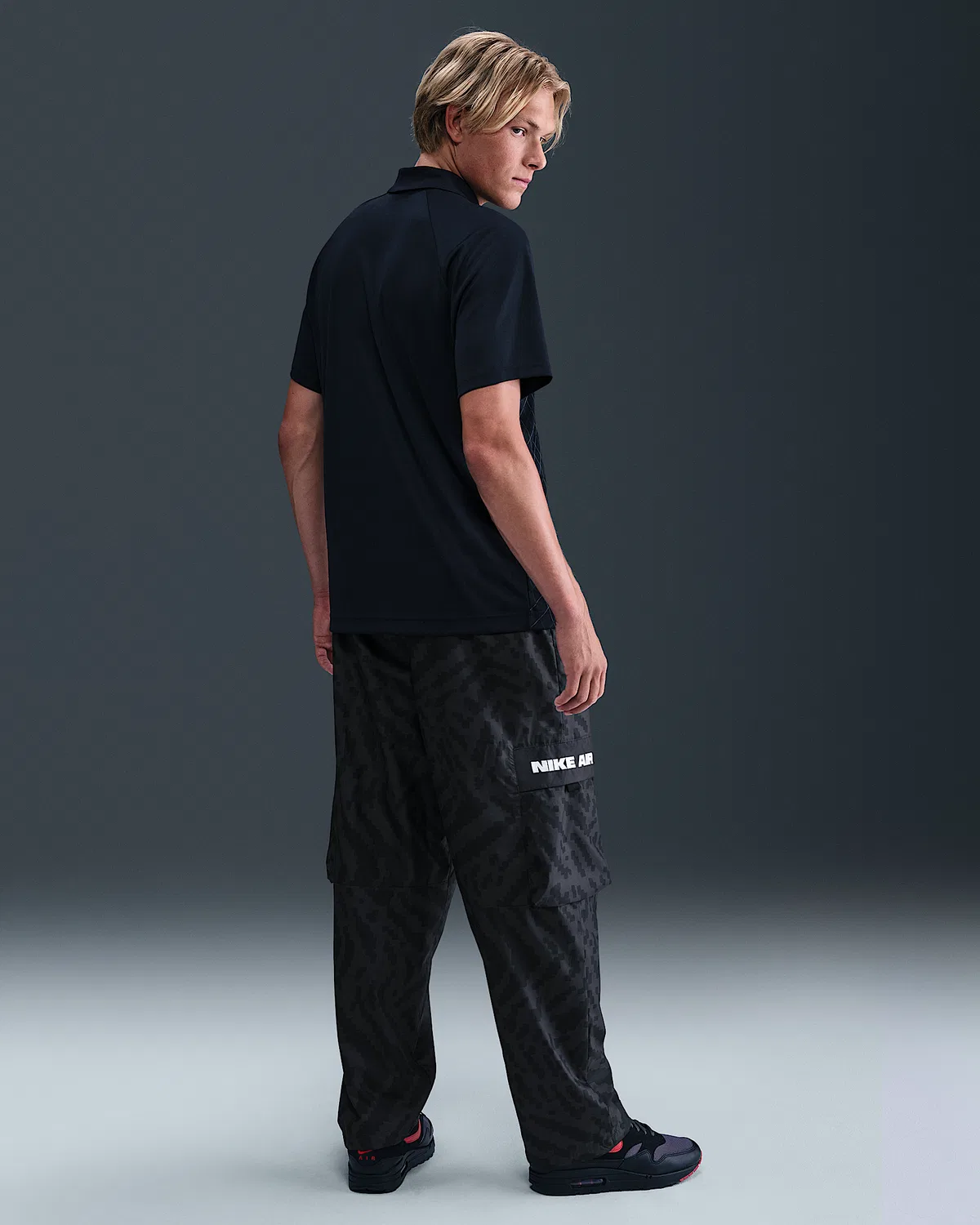 Мужские тканевые карго-штаны Nike Air, Anthracite/Anthracite/Black — фото 4