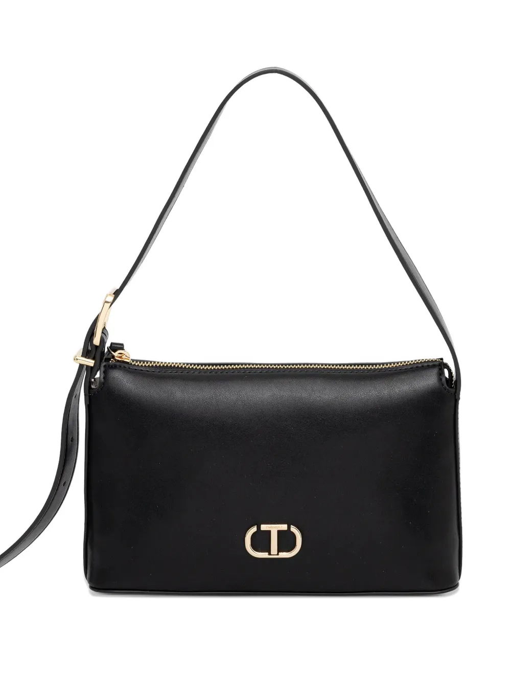 

Плечевая сумка с логотипом Twinset, черный
