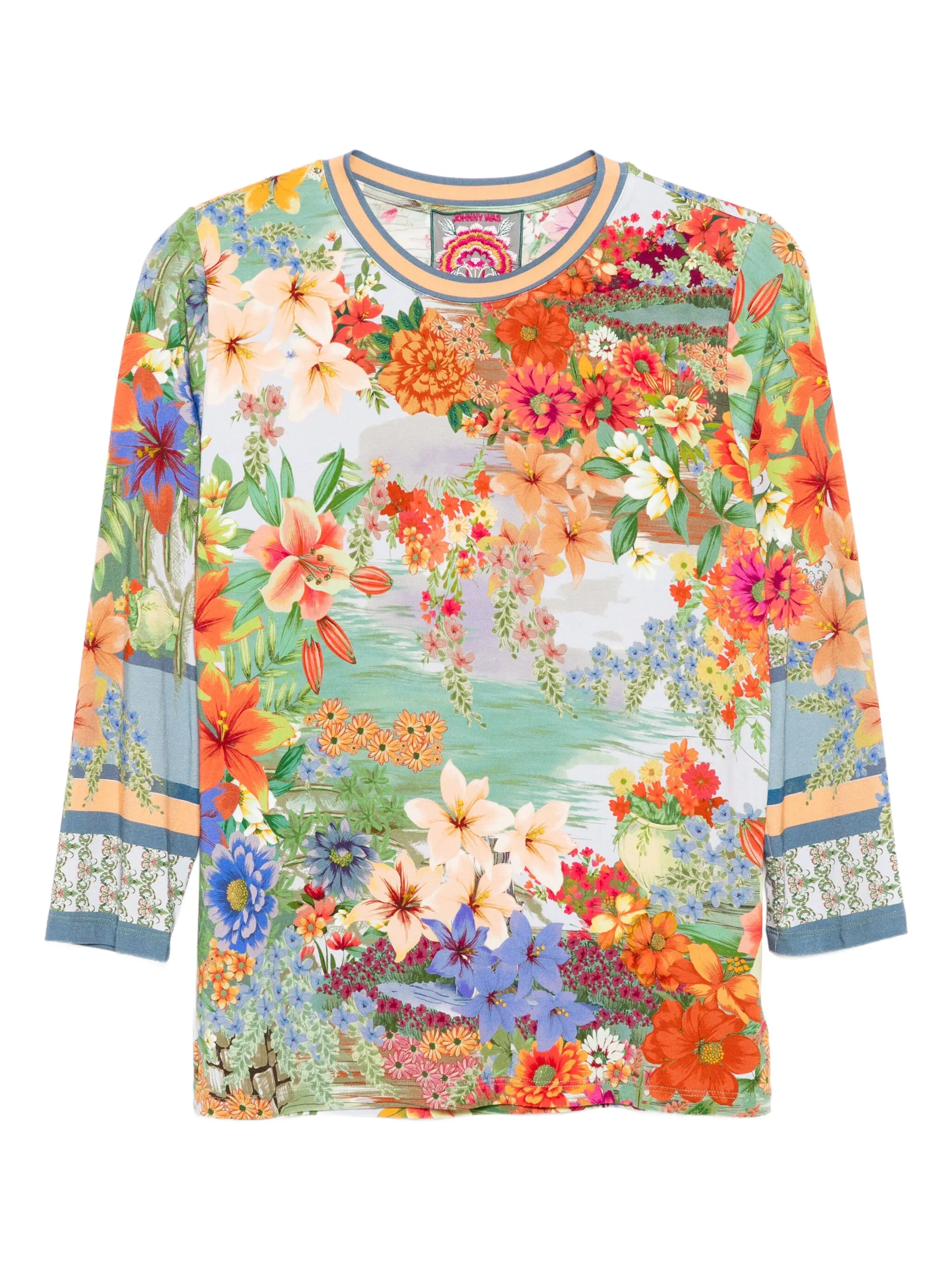 

Футболка The Janie с рукавами три четверти Johnny Was, синий