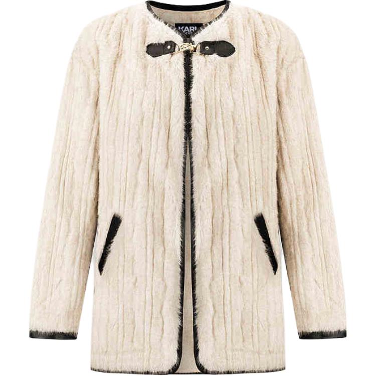 

KARL LAGERFELD / Karl Lagerfeld Jeans Куртка KARL LAGERFELD с бархатистой текстурой, женское, светло-коричневое