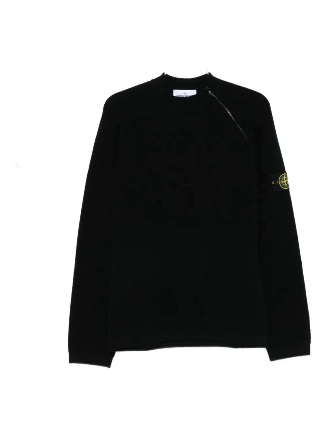 

Джемпер Stone Island с боковой молнией и нашивкой-логотипом, черный