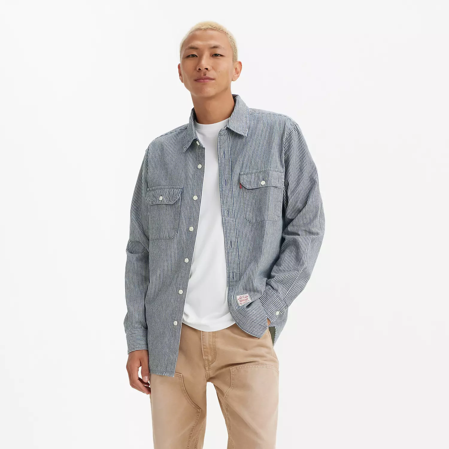 

Классическая рабочая рубашка Levi's, цвет Washington Stripe II - Dark Wash