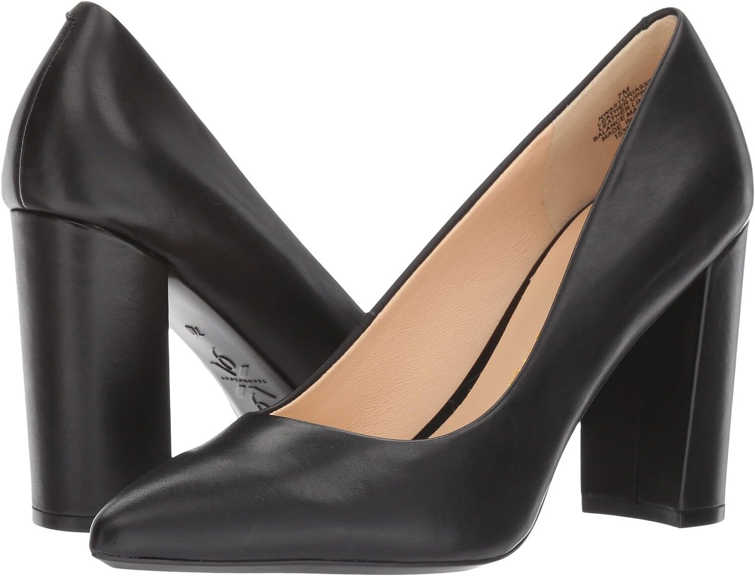 Туфли Astoria9x9 Block Heel Pump Nine West, черная кожа