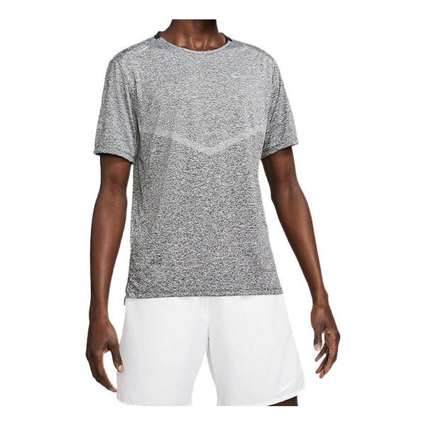 

Футболка Nike Dri-fit Rise 365 Casual Sports Breathable Round Neck Short Sleeve Gray, серый