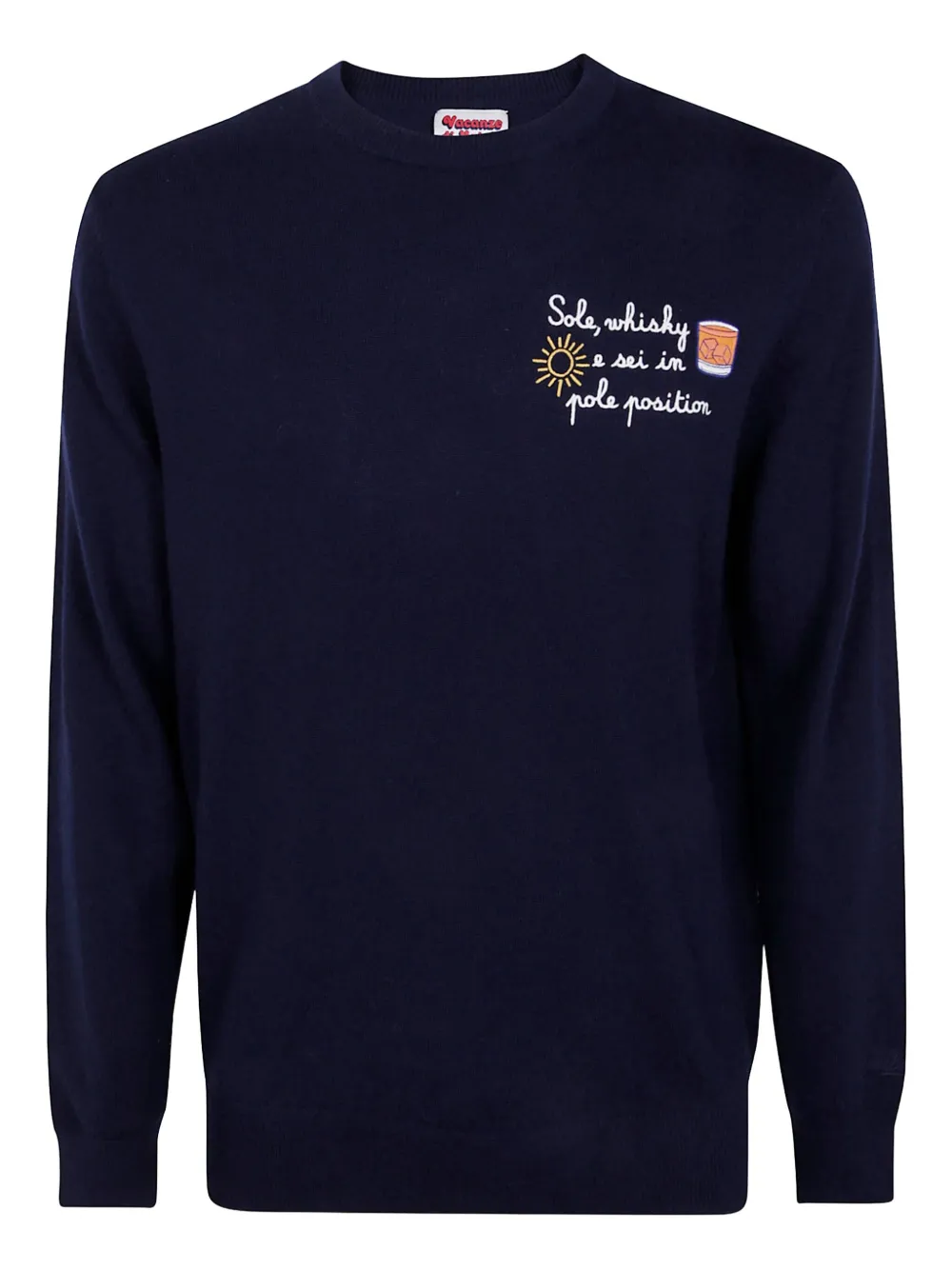 

Вышитый свитер с цаплей Mc2 Saint Barth, синий