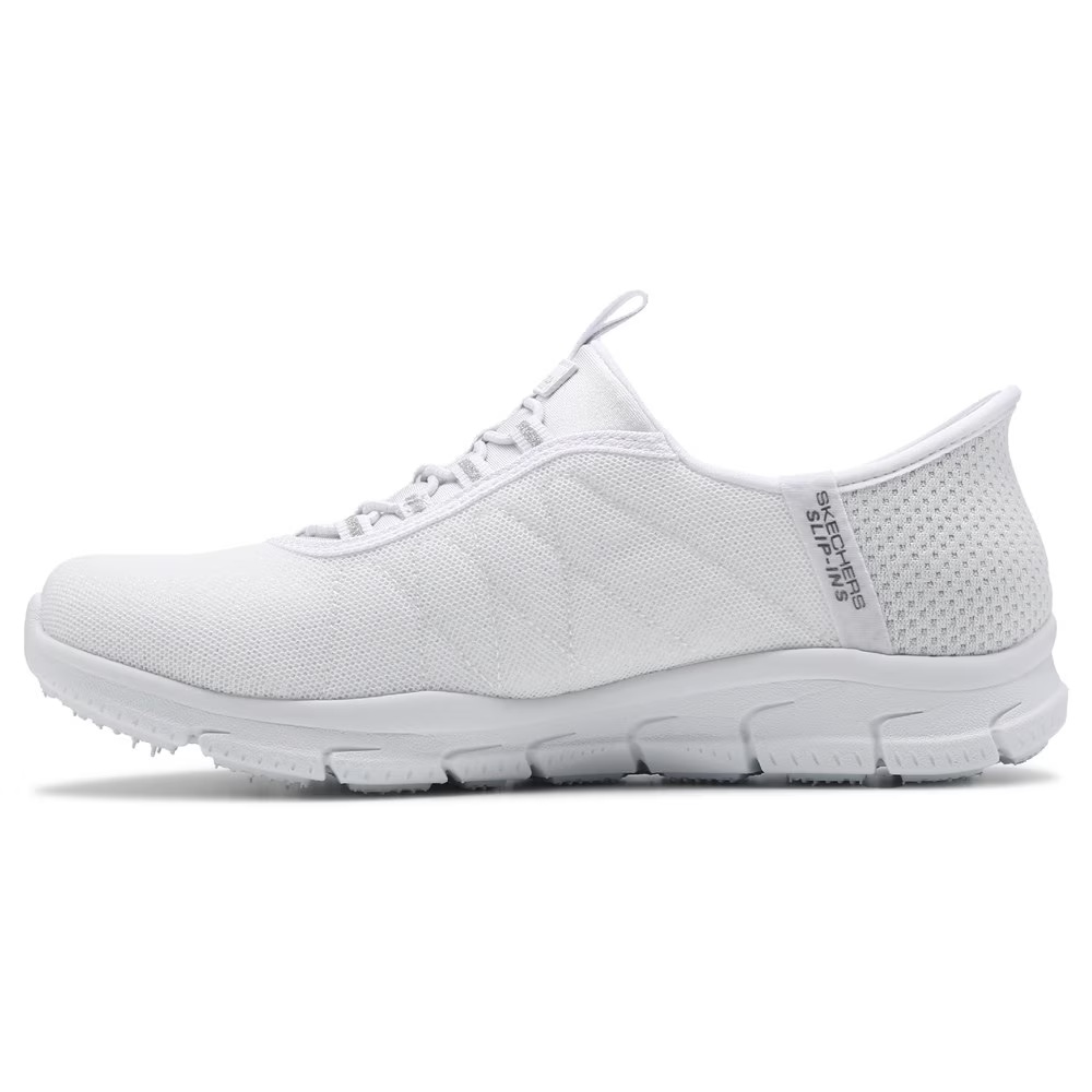 Кроссовки на резинках Slip-Ins brilliance - night shift bungee sneaker Skechers, white/silver shimmer — фото 3