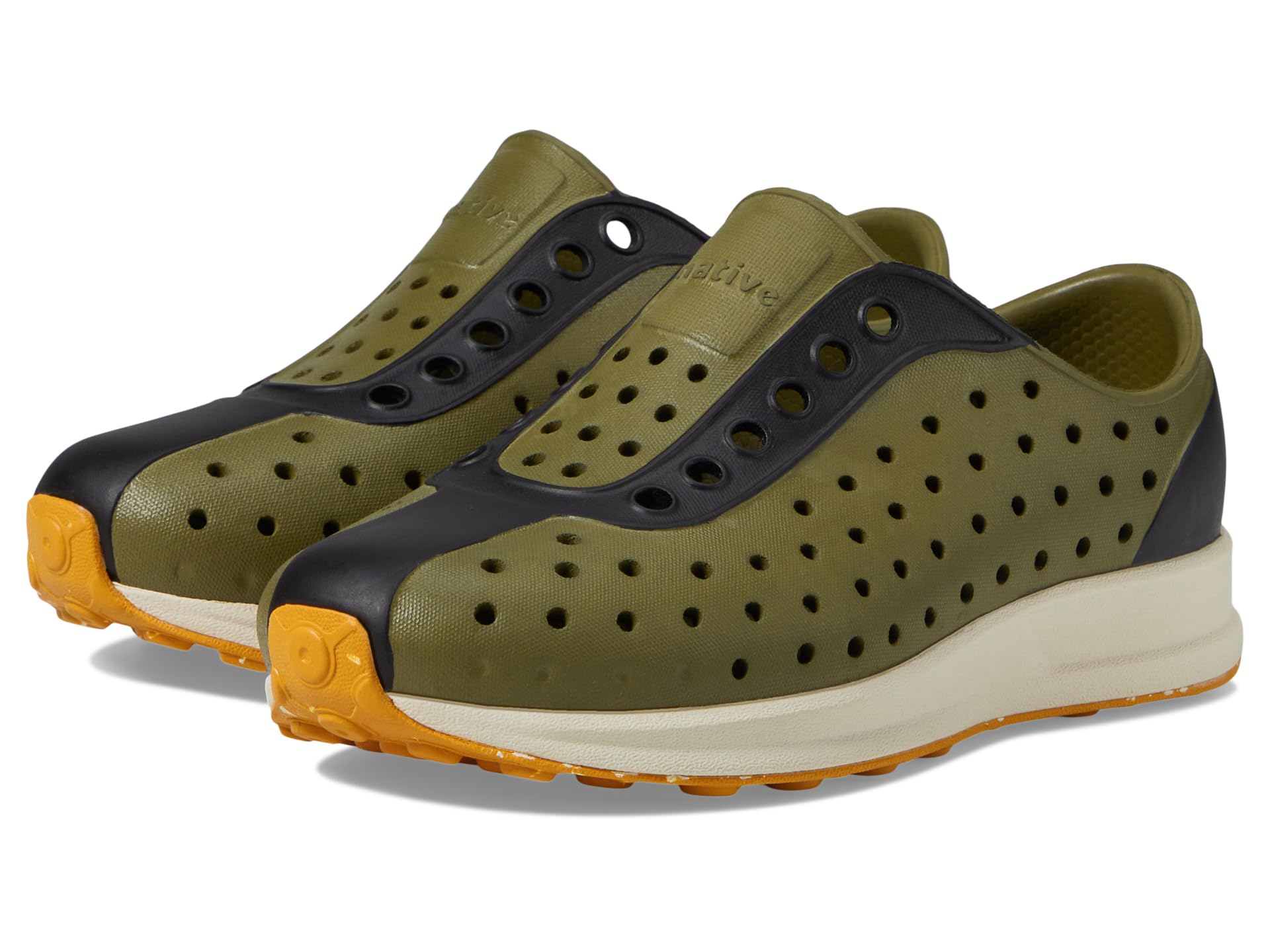 

Кроссовки Native Shoes Kids Robbie, Rookie Green/Bone White/Jiffy Black/Wheat SpeckleSee Less