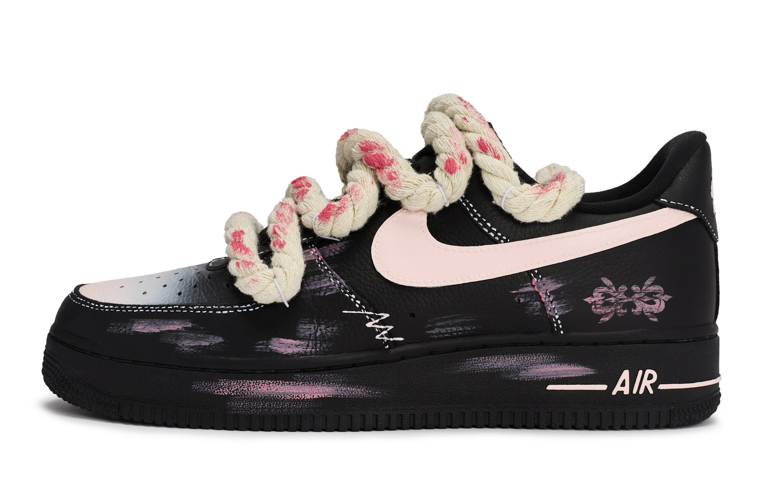 

Nike 811 Manufacturing, Deserted Rope Night Pink Cushioning Low top Skateboard Shoes Unisex черный розовый белый