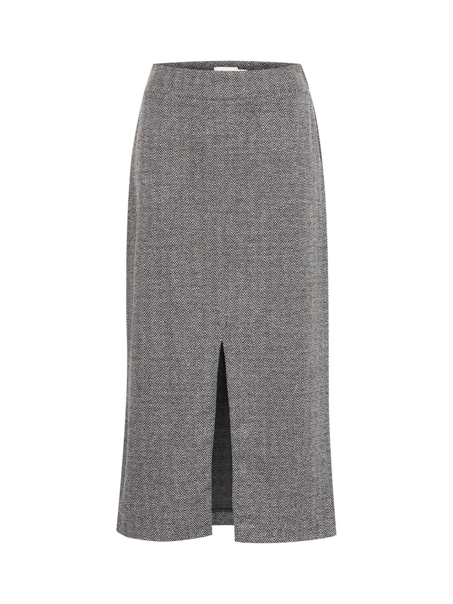 

Юбка миди ICHI Skirt, серый