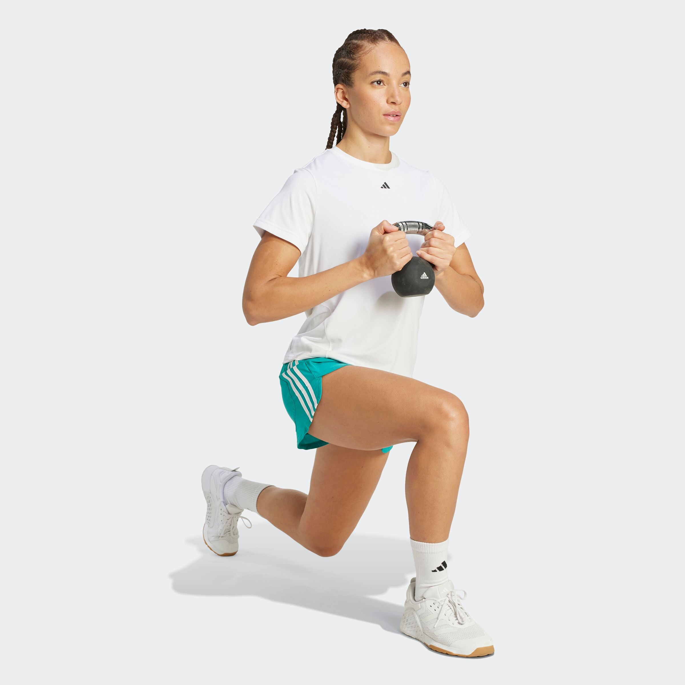 Adidas Performance Шорты для тренировок 'Pacer' свободного кроя в зеленом цвете — фото 4