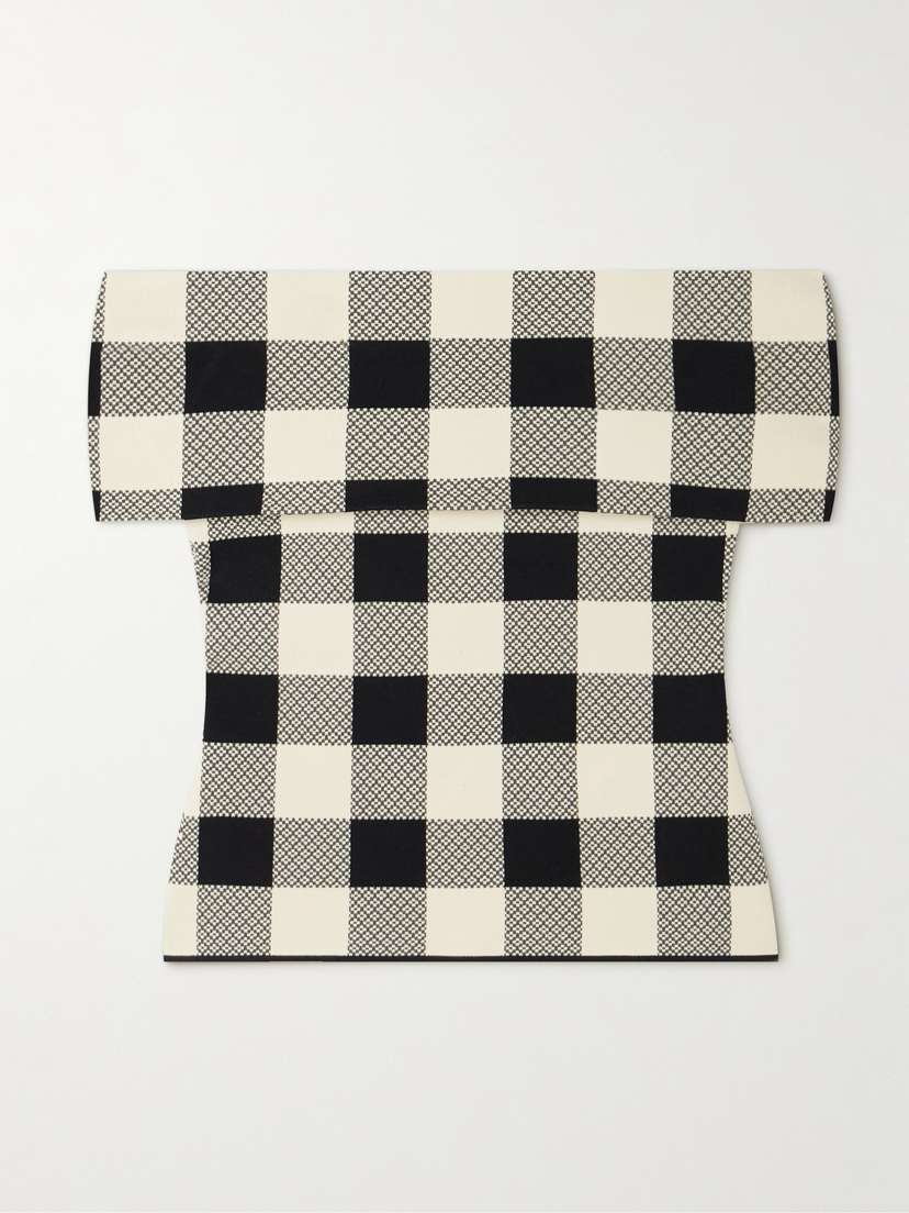 

Жаккардовый топ Pippa с открытыми плечами в клетку Posse, мультиколор