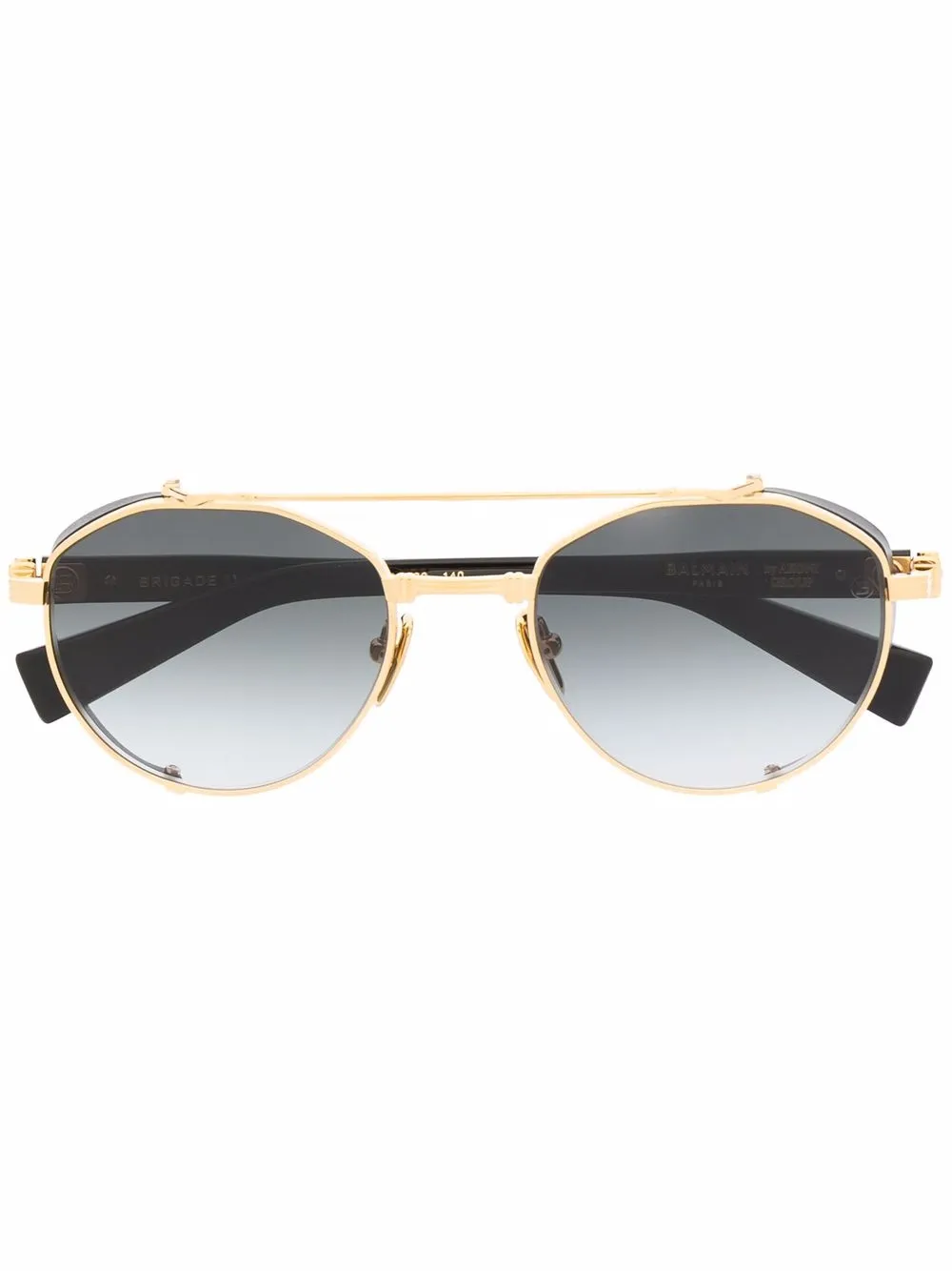 

Солнцезащитные очки в круглой оправе Balmain Eyewear, золотой