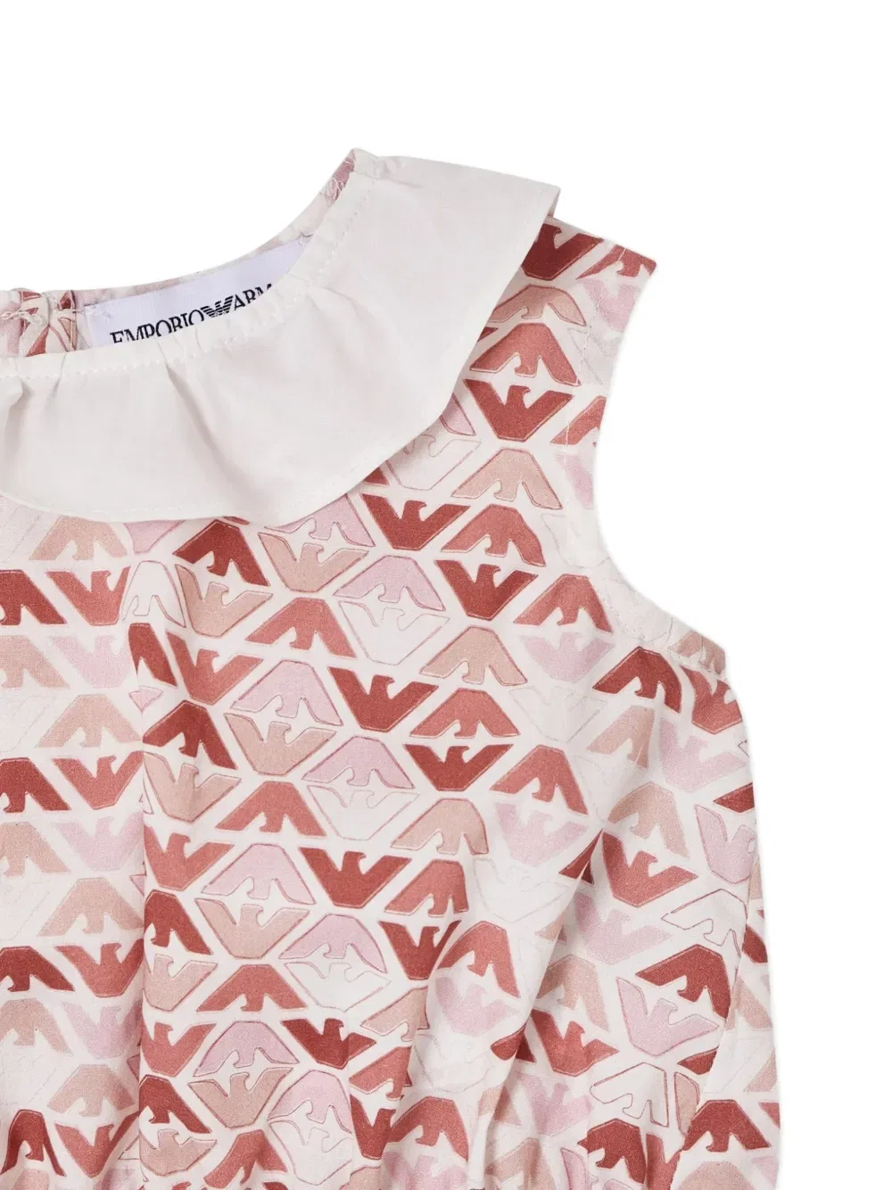 Комплект из шорт и топа с рюшами и принтом логотипа Emporio Armani Kids, нейтральный — фото 3