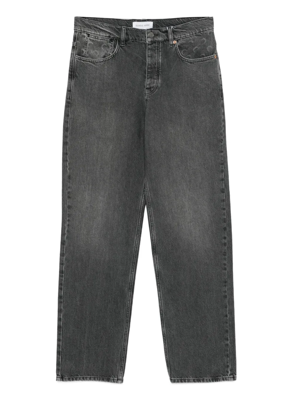 

Джинсы с лунным принтом и шлевками для ремня Marine Serre, серый