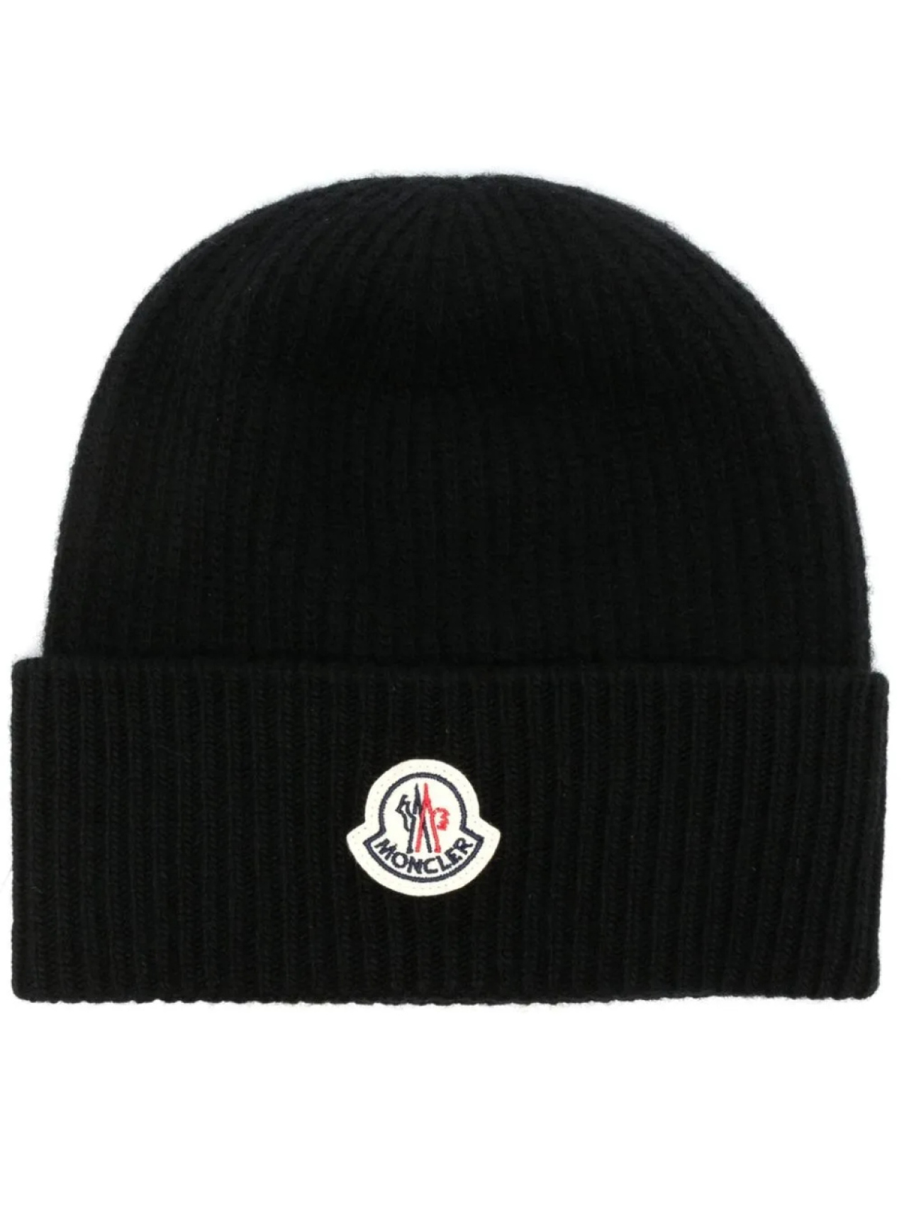 

Moncler шапка бини с нашивкой-логотипом, черный