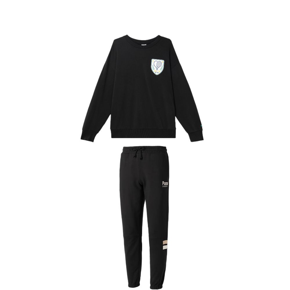 

Мужской комплект худи топ+черные низы PUMA, черный