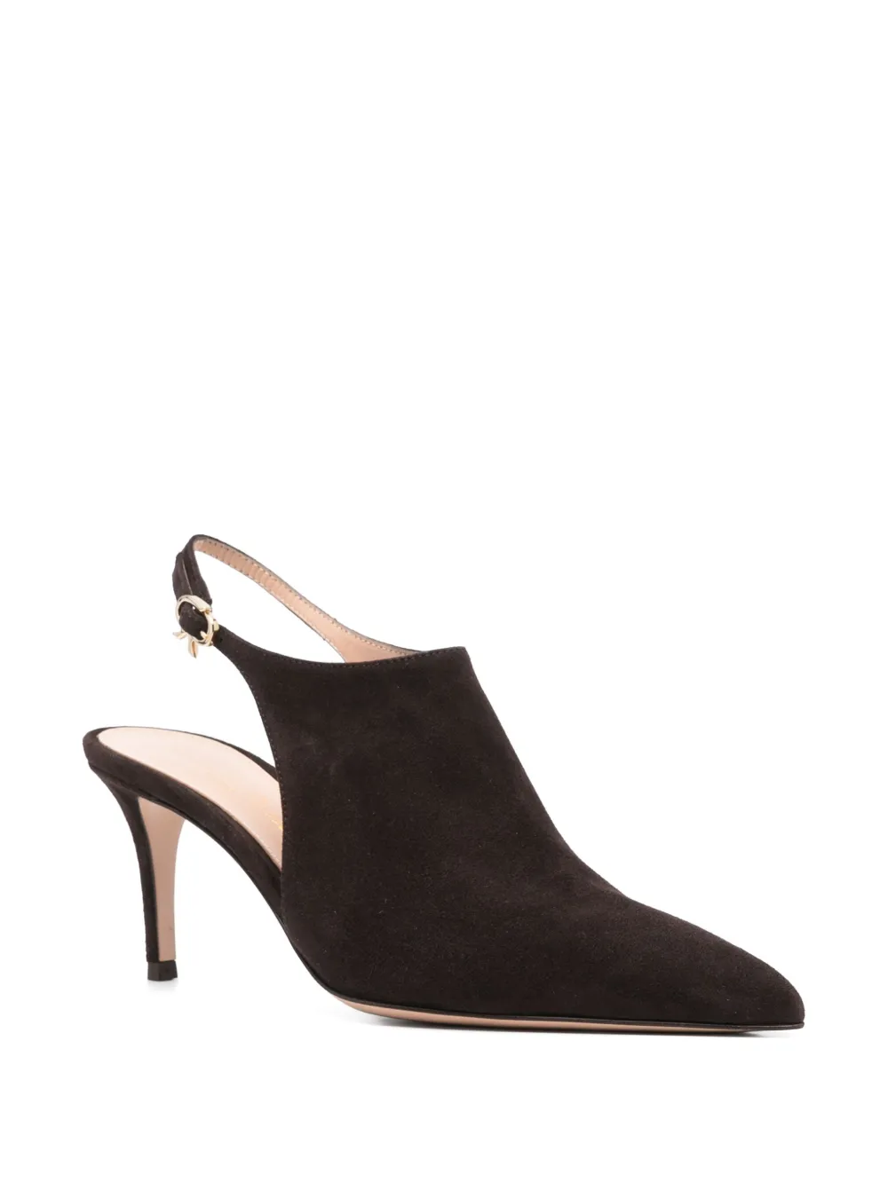 75-миллиметровые кожаные туфли Gianvito Rossi, коричневый — фото 2