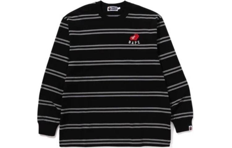 

Футболка BAPE Ape Heart Hoop с длинным рукавом A Bathing Ape, бежевый