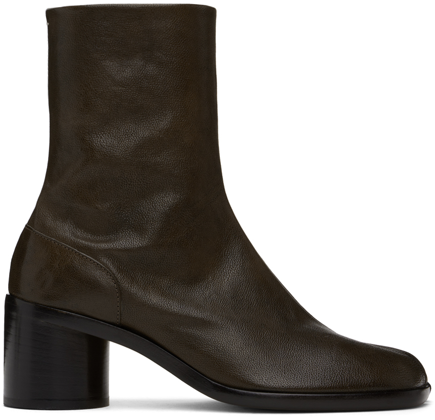 

Коричневые ботильоны Tabi Maison Margiela, Bark