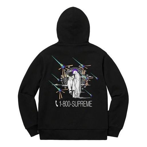 

Толстовка 1-800 hooded sweatshirt 'black' Supreme, черный
