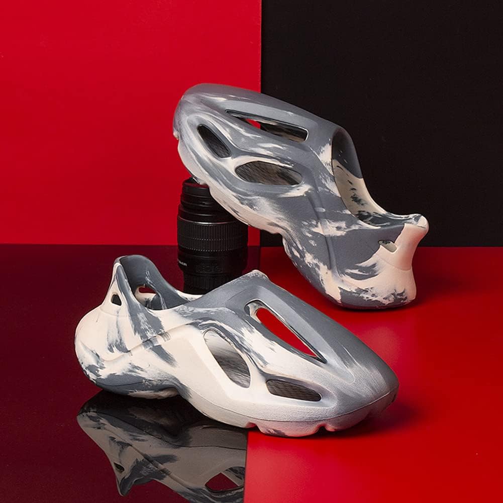 Кроссовки vioxthak Foam Runner, слайдеры Cloud, шлепанцы-подушки, спортивная обувь, нескользящая, легкая, для ходьбы, модная, для улицы и дома, летние пляжные сандалии для женщин и мужчин, серый/хаки — фото 2