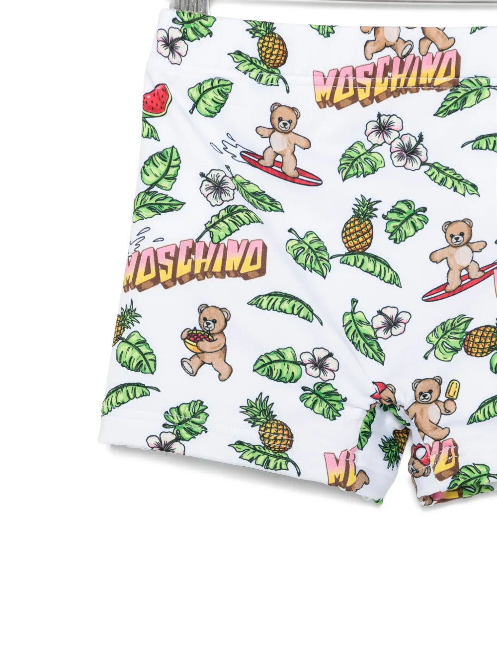Плавательные шорты с принтом Moschino Kids, белый — фото 3
