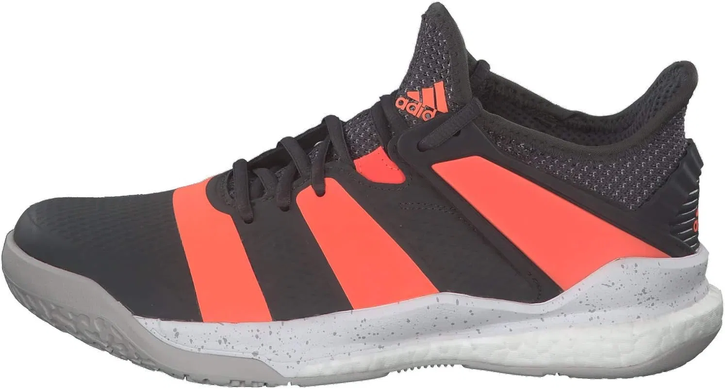 Мужские гандбольные кроссовки Adidas Stabil X, Grey Signal Coral Grey — фото 2