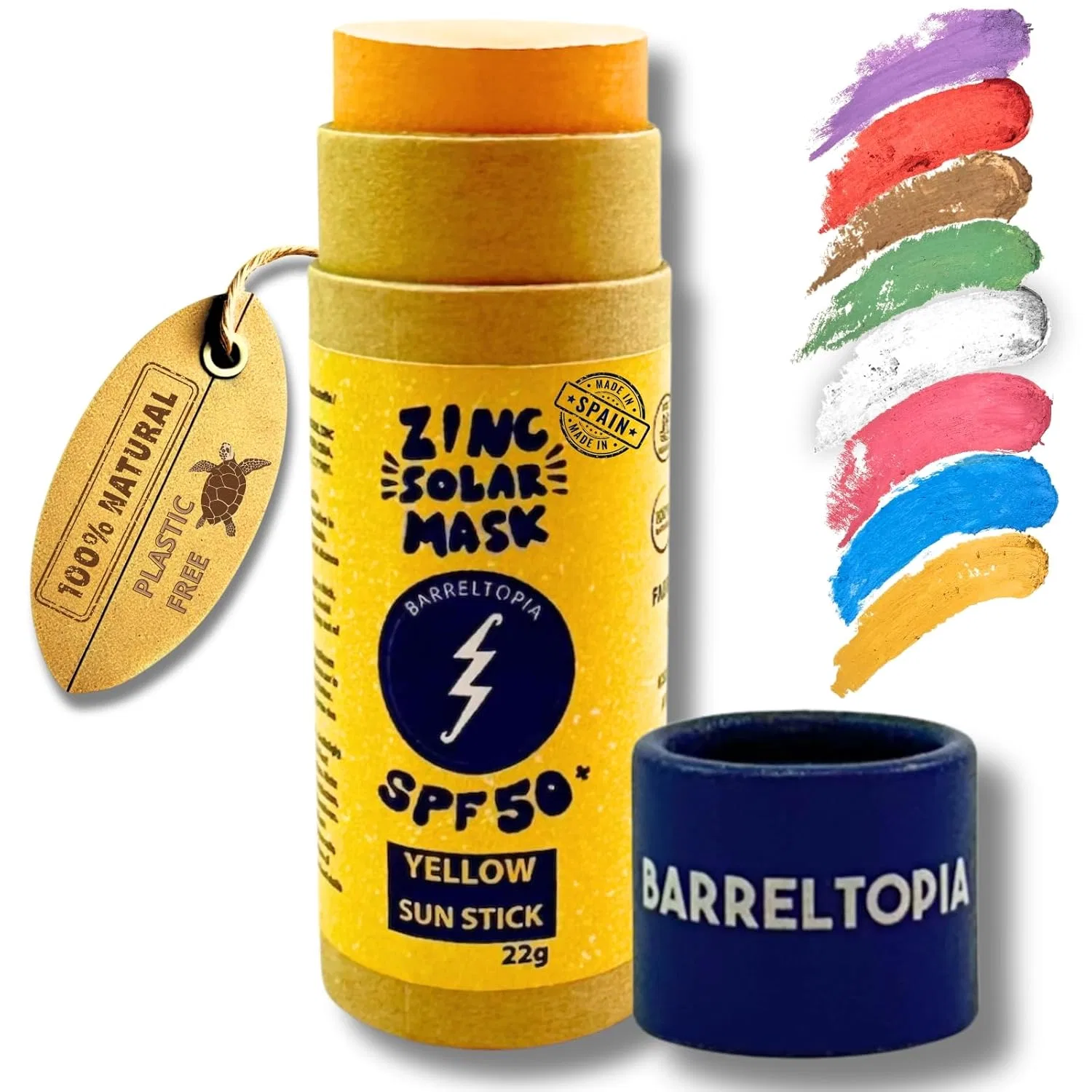 Солнцезащитный стик для лица SPF 50+ от Barreltopia Barreltopia, Yellow