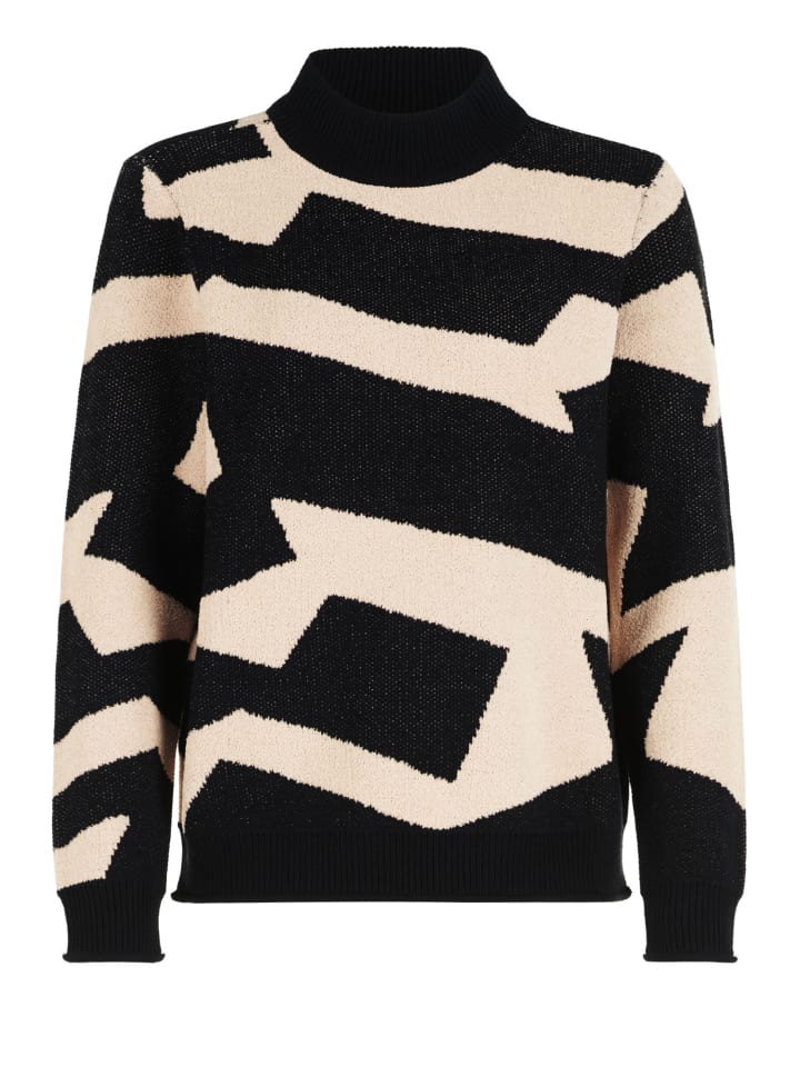 

Пуловер Betty Barclay Strickpullover mit Jacquard, цвет Black-Beige