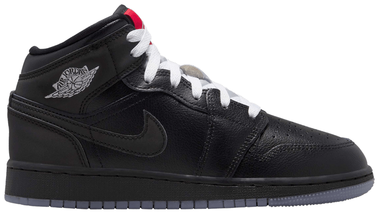

Кроссовки Air Jordan 1 Mid GS 'Black Metallic Reimagined', черный