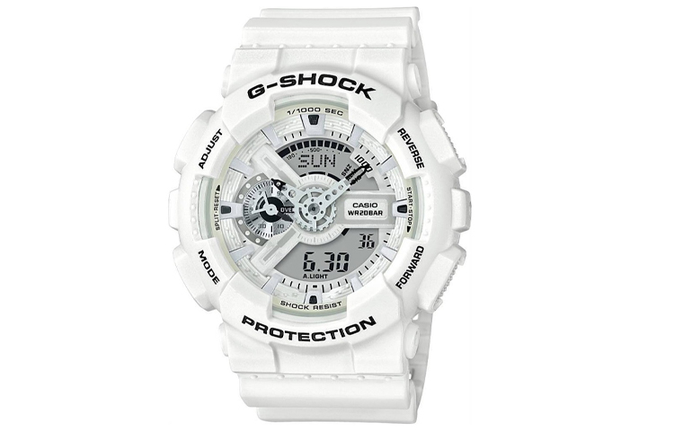

Унисекс белые часы GA110MW7ADR CASIO 55 мм
