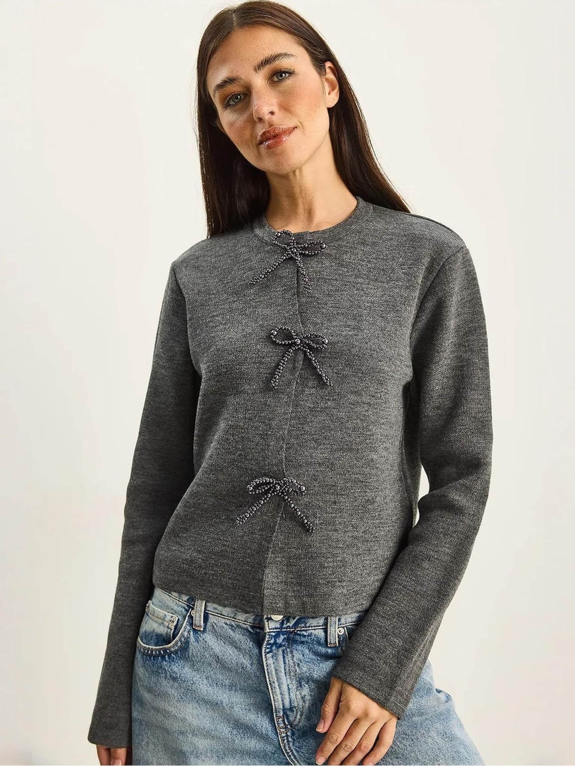 

Bianco Lucci Кардиган из трикотажа в цвете антрацит