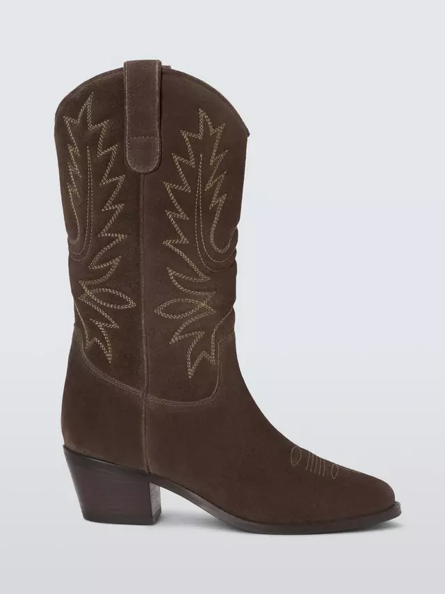 

Ботинки AND/OR Thorns Suede Embroidered Western Calf, цвет chocolate