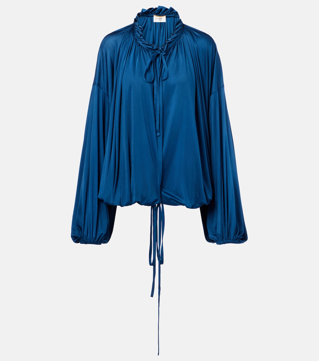 

Блузка со сборками Saint Laurent, Petrol