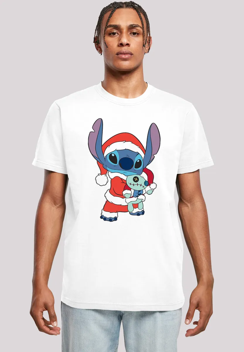 

F4NT4STIC Футболка "Disney Lilo & Stitch Christmas", принт, белый