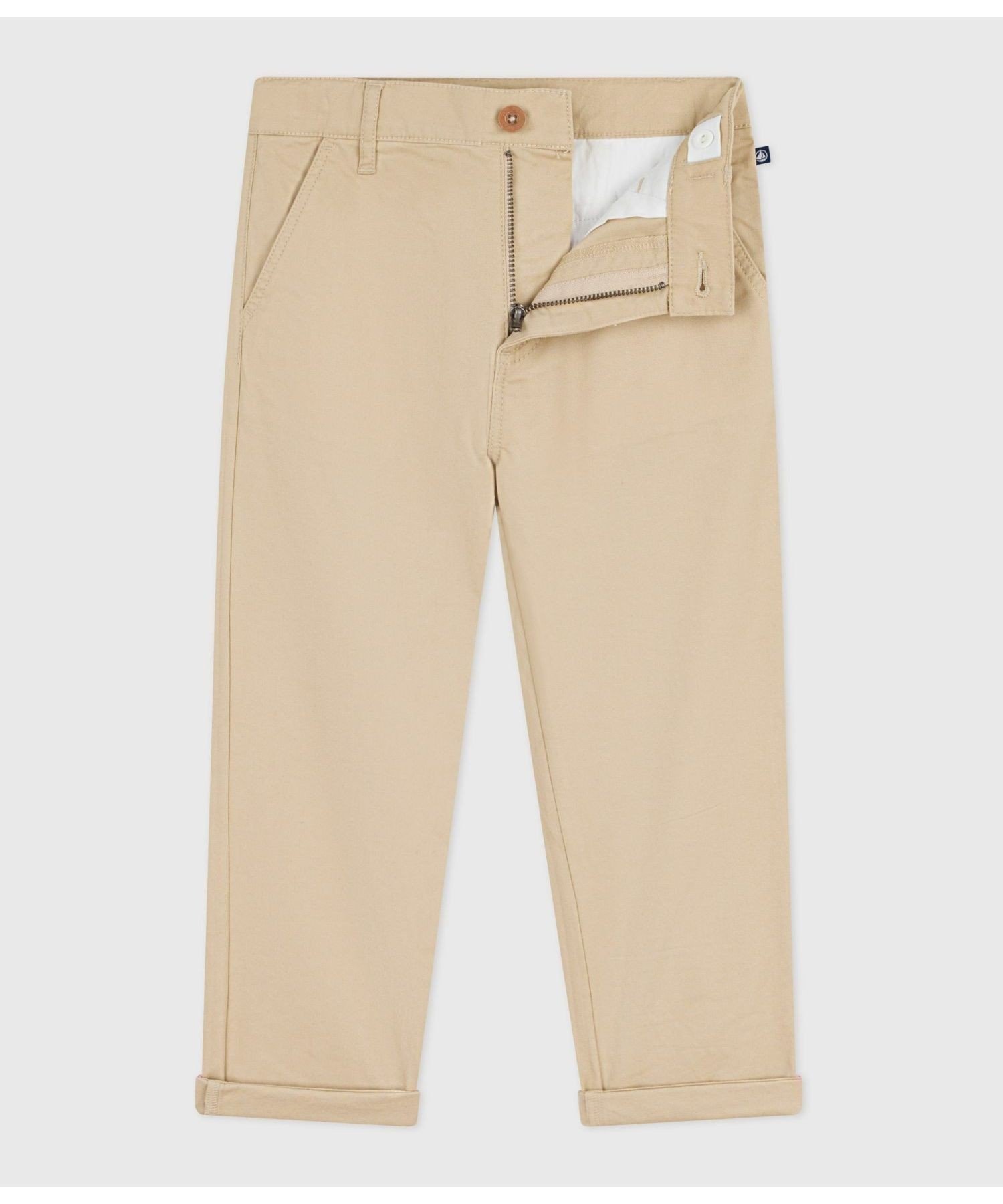 Брюки из саржи PETIT BATEAU, Beige — фото 4
