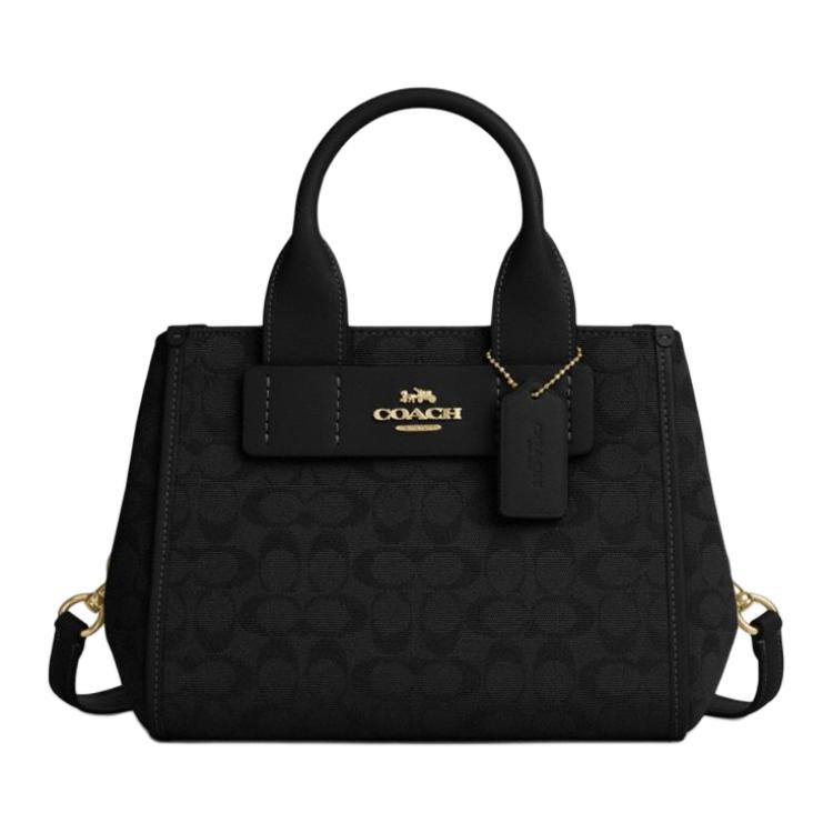 

COACH Черная женская сумка через плечо из ПВХ