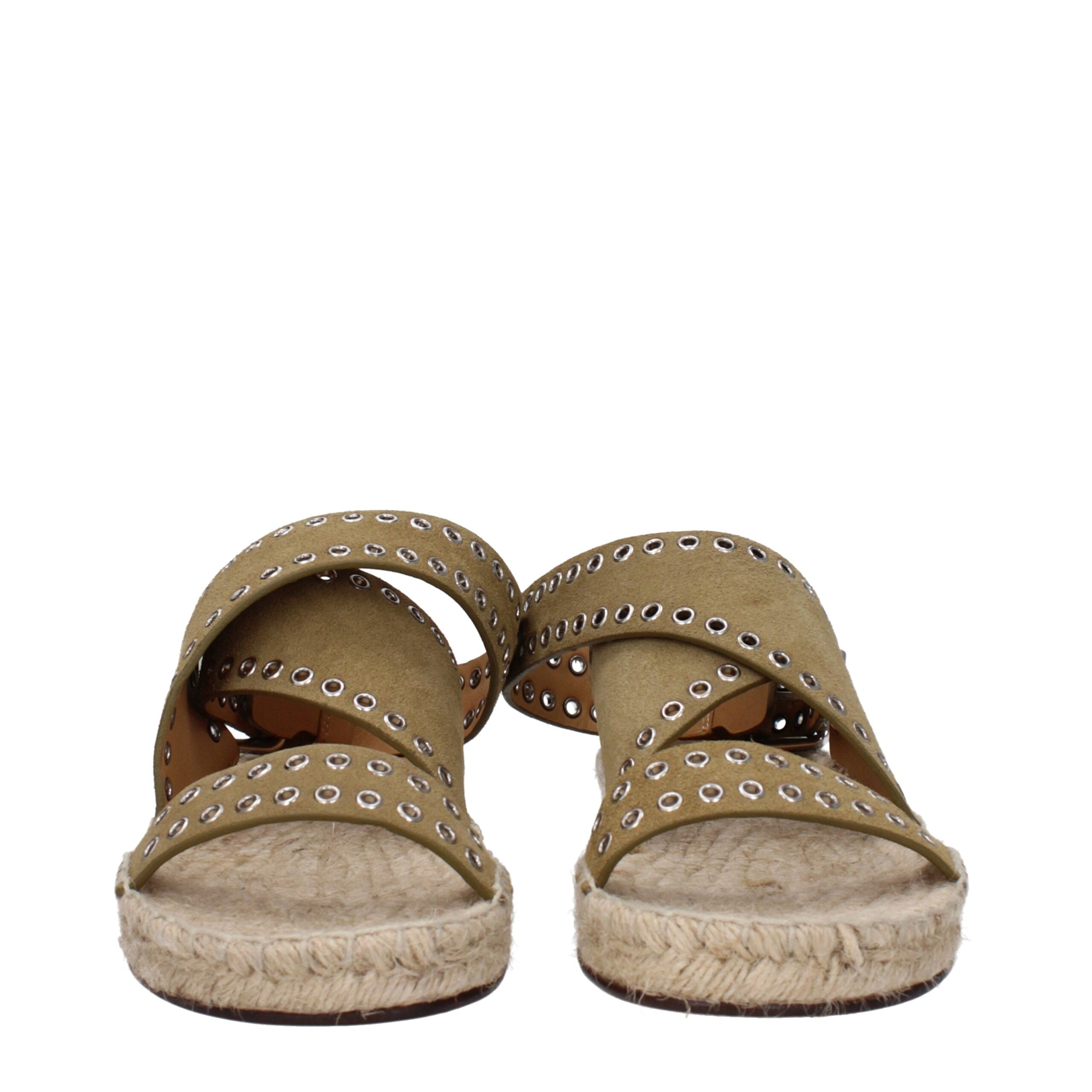 Isabel Marant Leather Women's Sandal, зеленый — фото 3