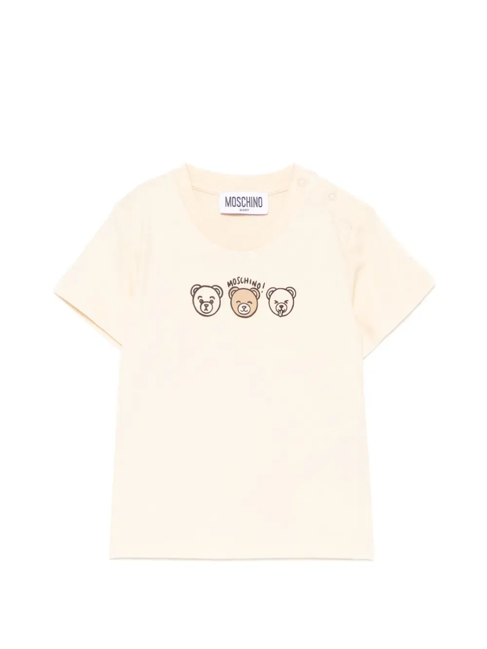 Футболка с изображением плюшевого мишки Moschino Kids, нейтральный