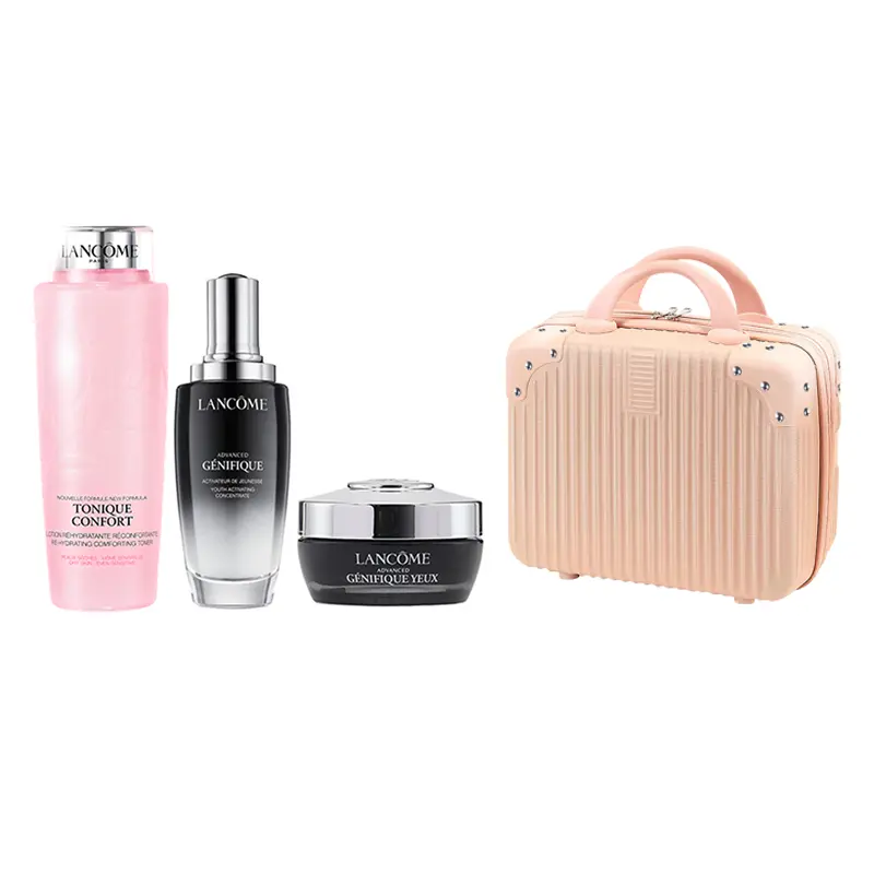 

LANCOME Lankou розовый водный трехкомпонентный набор косметичка увлажняющий успокаивающий